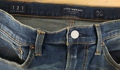 Men’s Lucky Brand 121 Slim Straight Medium Wash Blue Denim Jeans – NEW WITH TAGS