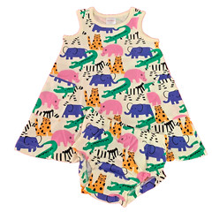 Hanna Andersson Adorable Animal Pocket Dress Set. Size 2 Years, 85 cm