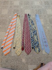 Men’s Ties Lot Of 5 – From Vietnam Japan India Ireland Unknown. 4 Silk 1 Cotton