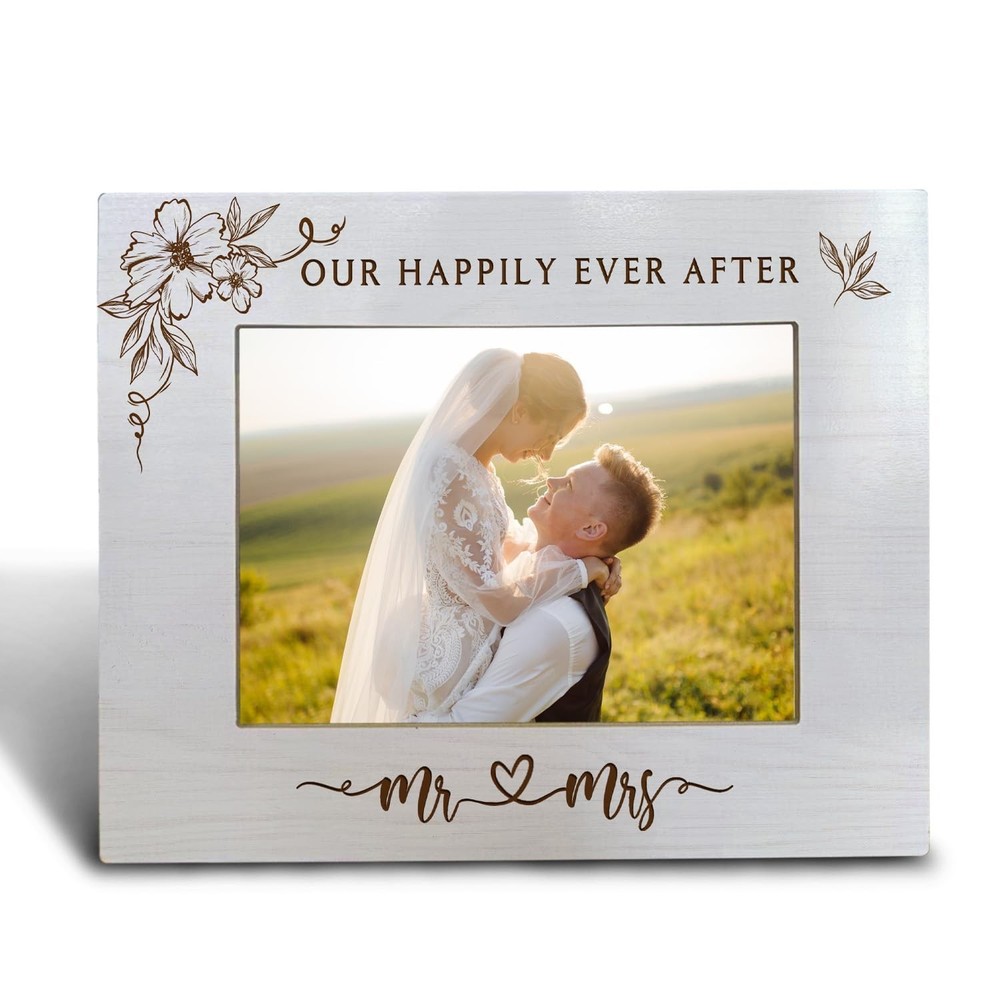 Wedding Picture Frame 5×7,Wedding Engagement Picture Frame Gift For Couples,O…