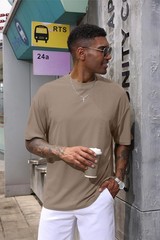 Men Casual Short Sleeve Oversize Workout Pullover Tshirts Solid Color Fashion