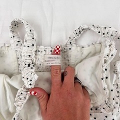 Urban Outfitters White Polka Dot Ruffle Trim Mini Dress – XS