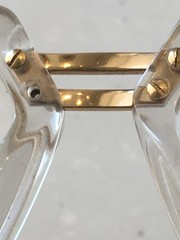 New Cazal Square 6004 004 Transparent Frame Demo Lenses Missing a BridgeScrew