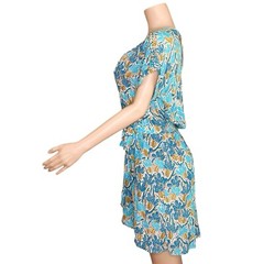 $330 NWT POUPETTE ST BARTH Becky Mini Dress, Blue Kaktus, Small