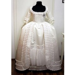 Marie Antoinette Medieval White Dress Women’s Rococo Baroque Dress Belle Gown