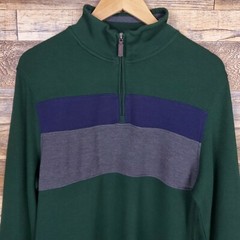 CLUB ROOM Men’s 1/4 Zip Pullover Sweater Green Size L