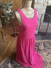 LOFT Beach Collection Pink Linen Blend Maxi Dress Strappy Halter M 34” 52”