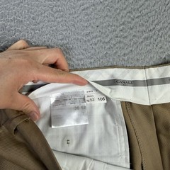 Canali Pants Mens 36 50 Beige Wool Tessuto Trousers Dress Slacks Business