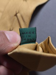 A. Di Capua Napoli – Mustard Yellow Solid Cotton Tailored Tie