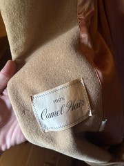 Vintage 100% Camel Hair Belted Wrap Trench Coat