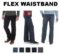 Wrangler Regular Fit Comfort Flex Waistband Jeans Performance Series Men’s