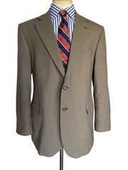 Vintage Men’s Marks & Spencer Houndstooth Blazer 44R Navy/Beige Machine Washable