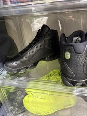 Jordan Air Jordan 13 Men’s Black/Green Leather Mid Top Lace-Up Sneakers