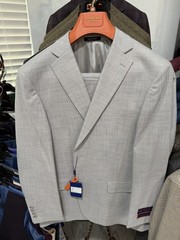 Giorgio Fiorelli Light Grey Suit 46R/40W Modern Fit 2 Button Formal