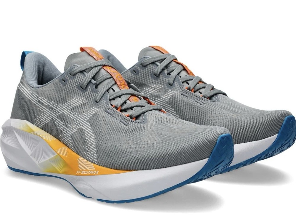 Asics Novablast 5 Sneakers Mens Sz 8.5 Wide EE Gray Shoes Wom 10 Extra Wide New