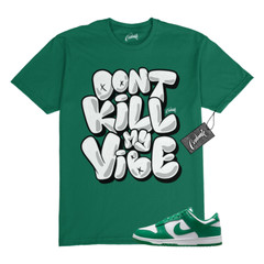 Dunk Malachite Green White Low T Shirt Match DKMV