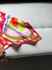 Emilio Pucci Rainbow Multicolor Print Halter Backless Top