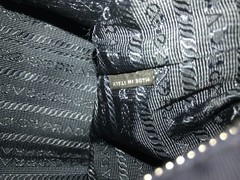 PRADA TESSUTO+VITELLO BALTICO TU Bag
