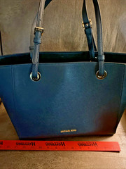 Michael Kors Black Leather Tote Shoulder bag medium/large Ha63