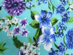 National Vintage 100% Viscose Rayon Purple And Blue Floral Lily Skirt Women’s 3X