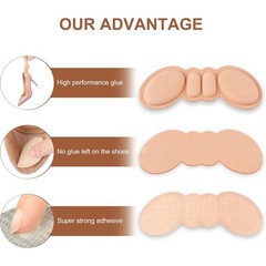 8 Pairs Premium Foam Heel Pads for Too Big Shoe Inserts Grips Protectors Pads US