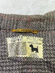 Warmth Worsted Twist Wool Check Overcoat Coat 38R