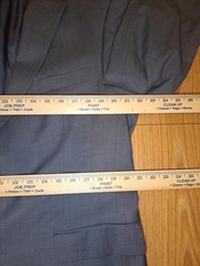 Jos A Bank Sport Coat Mens 43L Gray Wool Double Vented