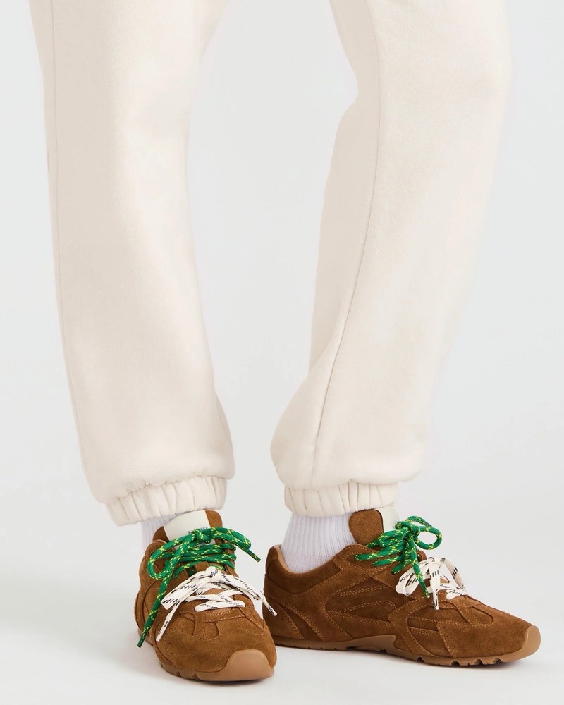 Steve Madden Brown Suede Low Top Lace-Up Athletic Sneakers Green/White Laces 8W