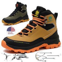 Mens Indestructible Work Boots Steel Toe Safety Shoes Waterproof Non Slip Boots