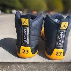 Jordan Air Jordan 12 Retro Black Yellow High Top Basketball Shoes