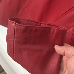 Wilson’s Leather Women’s Genuine Leather Red Jacket 1X Zip Lined RN69426