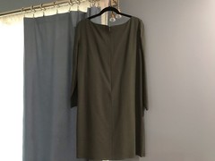 Emanuel Ungaro Wool Forest Green Shift Dress 10/44 Korea
