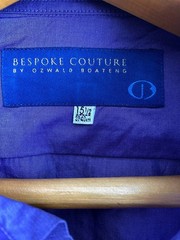 Ozwald Boateng Savile Row Bespoke Couture Dress Shirt Purple French Cuff Men M 1