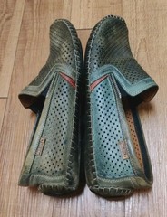Pikolinos Azores Driving Shoes Perforated Leather Mesh Green Mens Size 41/8