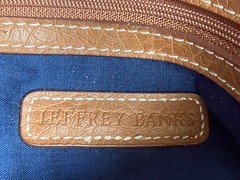 Pre-Owned Jeffrey Banks Striped Purse Bag Handbag L12″ W9″ H8″ Great Condition