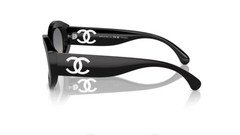 without tags Chanel 5528 501w1 53 Black Clear Logo Grey Brown Polarized G2U
