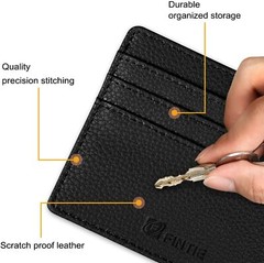 Slim Minimalist Front Pocket Wallet RFID Blocking Card Holder for Men Women