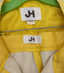 Vintage – JH Collectibles – Yellow Gingham – Vest & Pants Set – SZ S