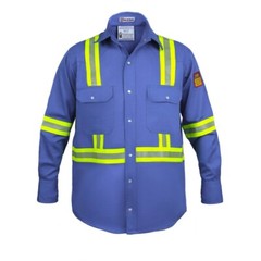 Flame Resistant FR High Visibility Hi Vis 100%C Light Weight Shirt