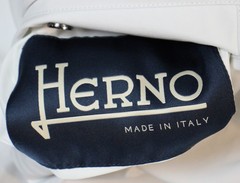 Herno Reversible Jacket 44 XL (54 EU) Mens White Grey Windbreaker Coat Italy