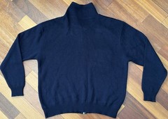 Vintage Canadian Gordie Howe Full Zip-Up Sweater Jacket Blue Men’s size LARGE