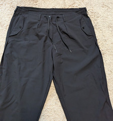 Paskho Spotlight Minimalist Travel Pants Womens Sz XXL Stretch Lightweight Black