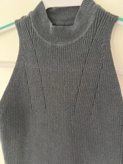 Abercrombie & Fitch Women’s Black Solid Knit Mock Neck Sleeveless Tank Top S