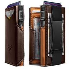 Slim Front Pocket Wallet with Money Clip & Card Holder – Gift Boxed, Pop-up Acce
