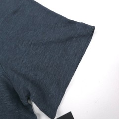 Bloomingdales Linen Polo Shirt Mens Large Dark Slate Green Johnny Collar NWT