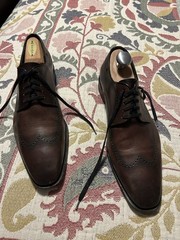 Johnston & Murphy Men’s Brown Leather Wingtip Brogue Lace-Up Oxford 9.5
