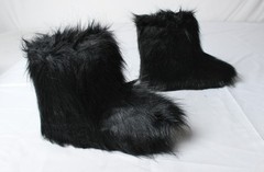 Dream Pairs Women’s Mid-Calf Fuzzy Boots AC2 Black Size US:6 EU:36.5 UK:4
