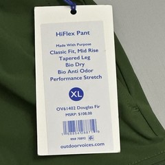 Outdoor Voices Mens XL HiFlex Pants OV61402 Douglass Fir Green Hiking Pockets
