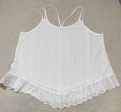 NWT SheIn Frenchy Tank Top Women’s 3XL Curve White Lace Flowy