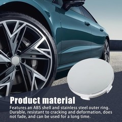 Car Wheel Center Caps, 60 MM/2.36 Inch Outer Diameter 56 MM Inne Color: Silver